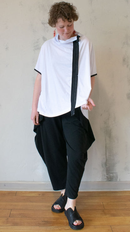 Contrast Ribbon Boxy Top