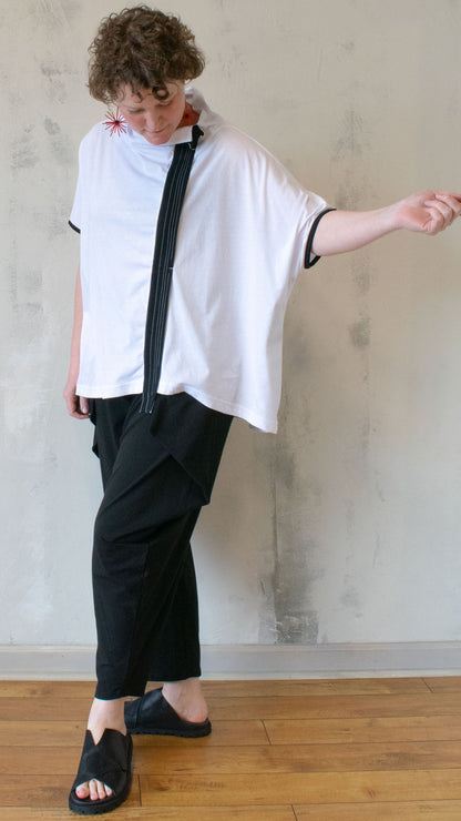 Contrast Ribbon Boxy Top