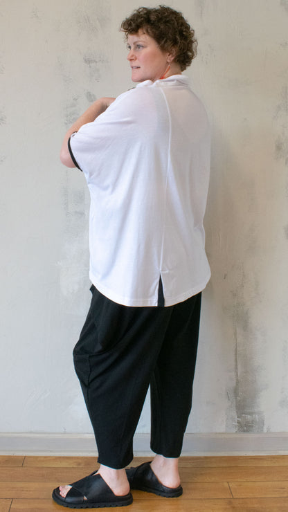 Contrast Ribbon Boxy Top