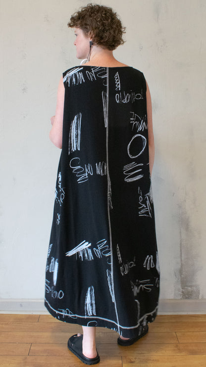 Graphic Print Jersey Dress
