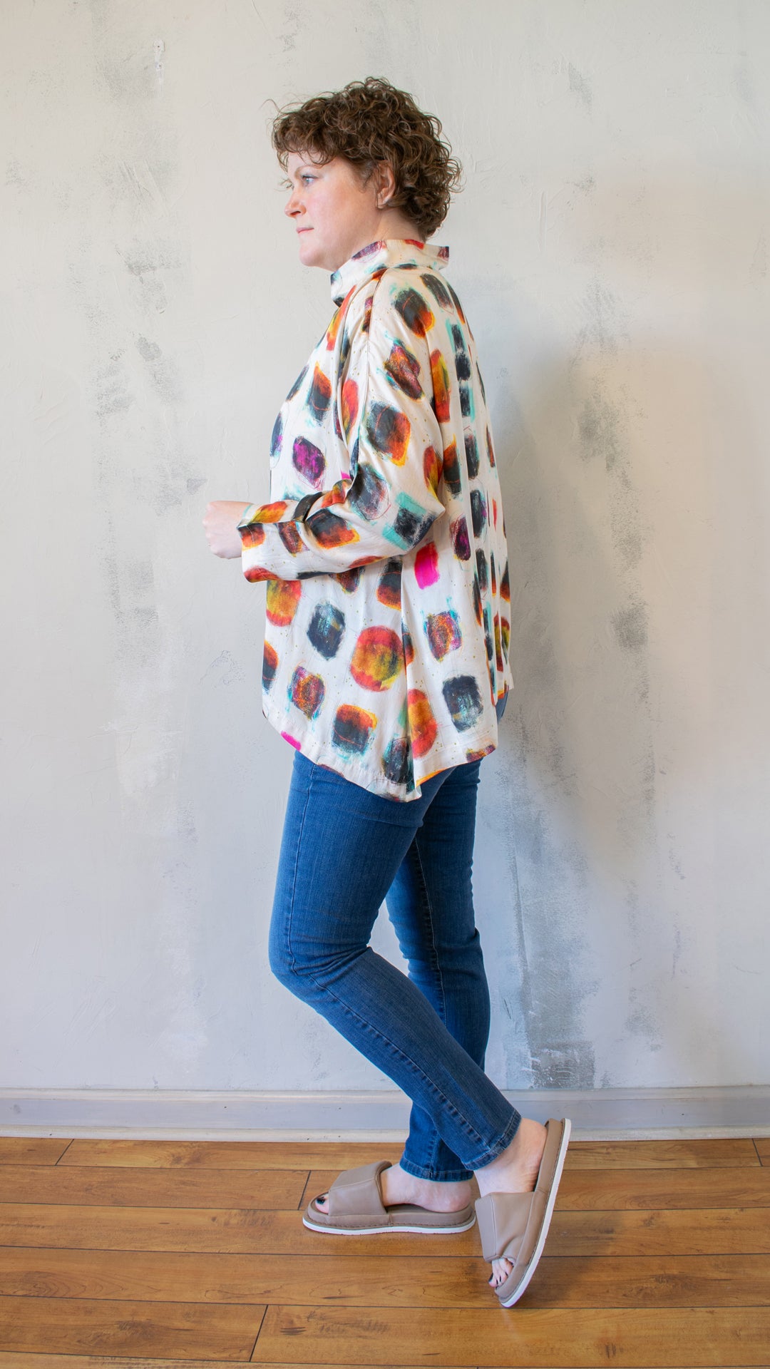 Painter's Grid Swing Blouse