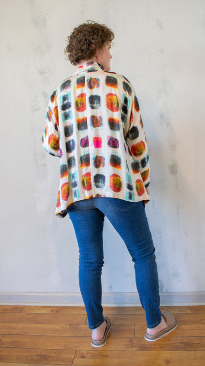 Painter's Grid Swing Blouse