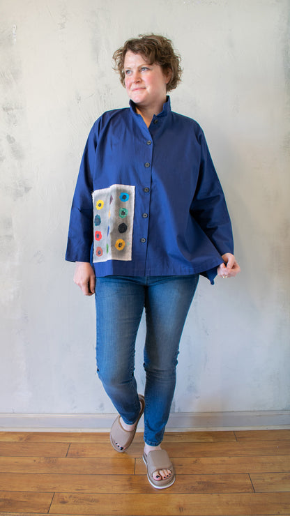 Indigo Patchwork Swing Shirt