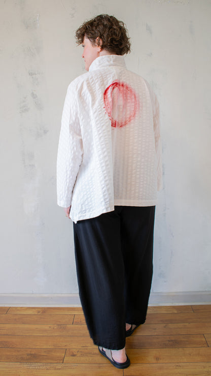 Mandarin Swing Button Down – Koi and Sun