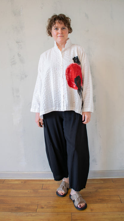 Mandarin Swing Button Down – Koi and Sun