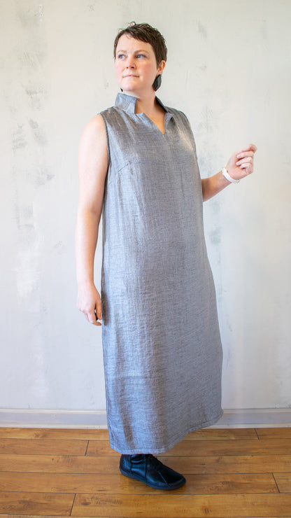 Silver Straight Line Dress