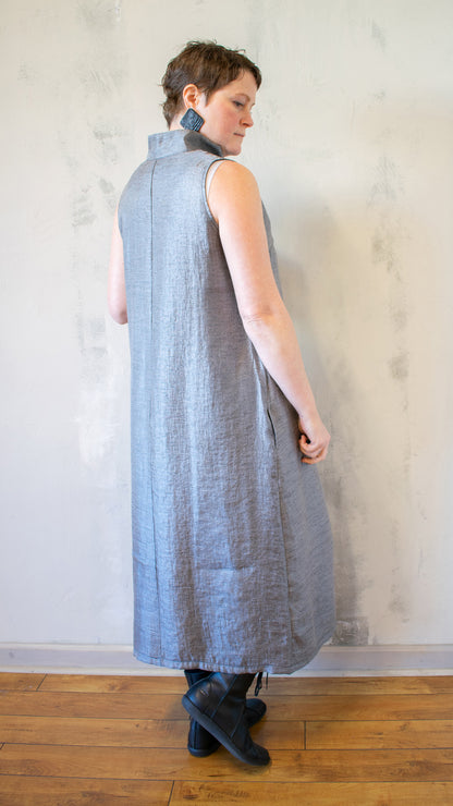 Silver Straight Line Dress
