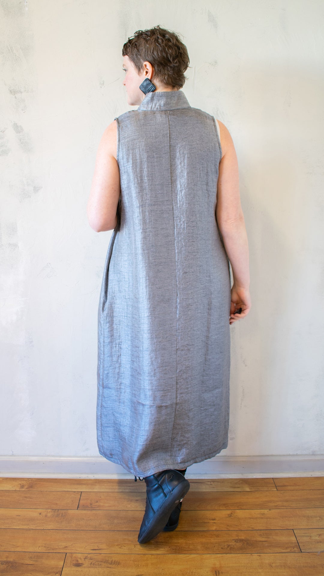 Silver Straight Line Dress
