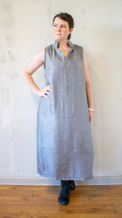 Silver Straight Line Dress