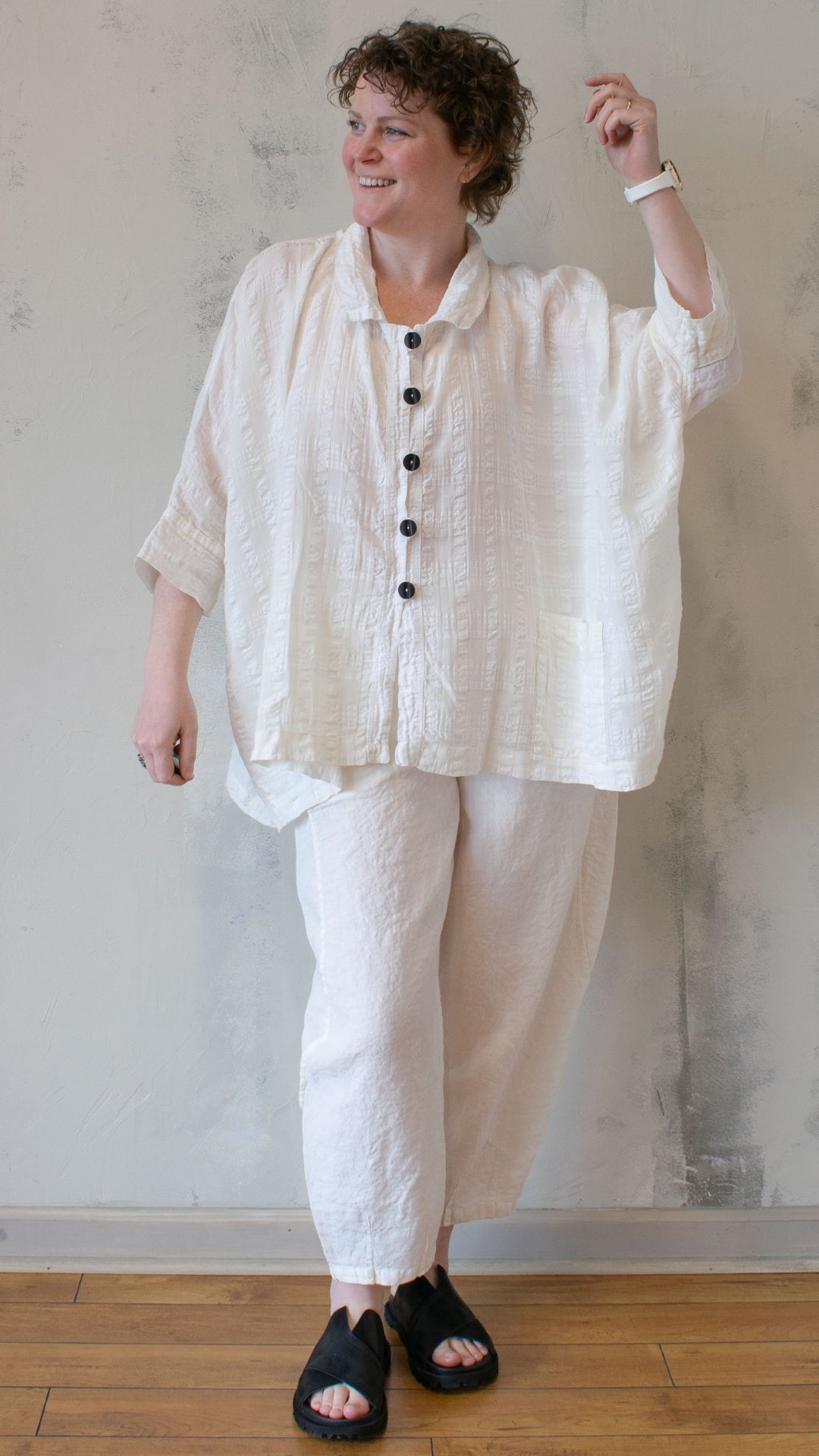 Boxy Button Down Top