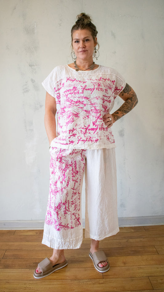 Scripted Linen Box Top