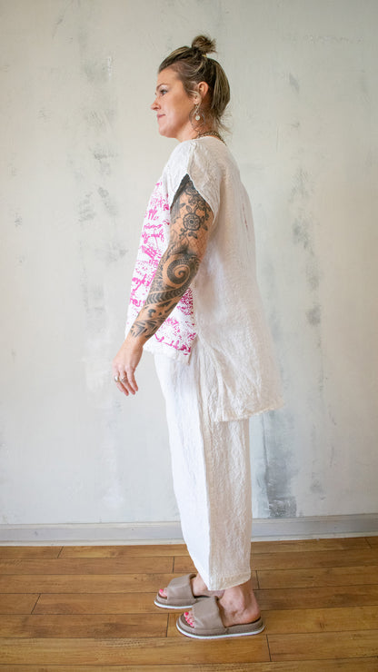 Scripted Linen Box Top