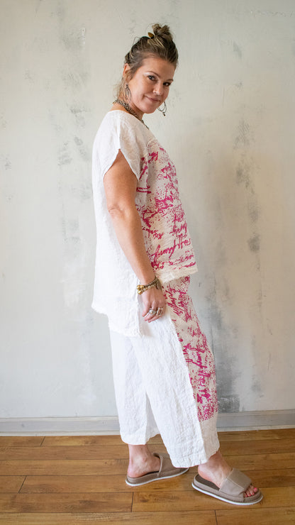 Scripted Linen Box Top
