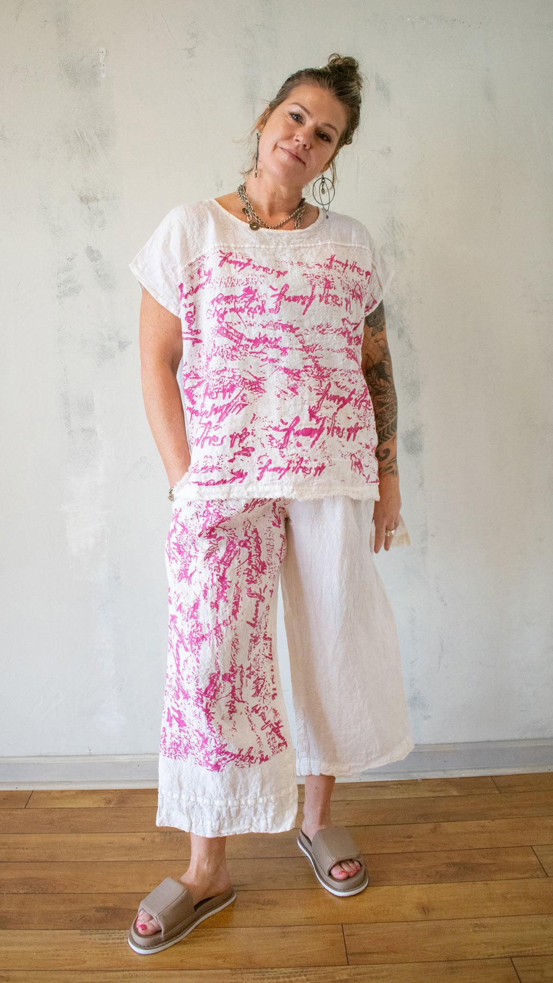 Scripted Linen Box Top