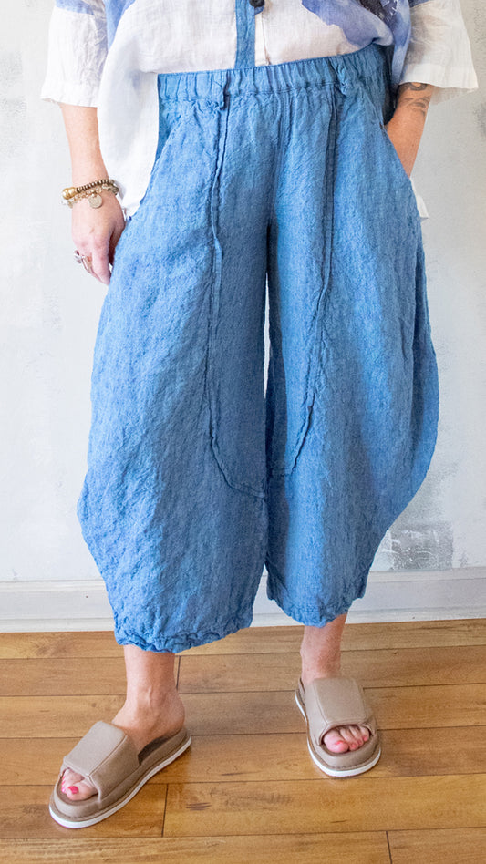 Indigo Ease Barrel Pant