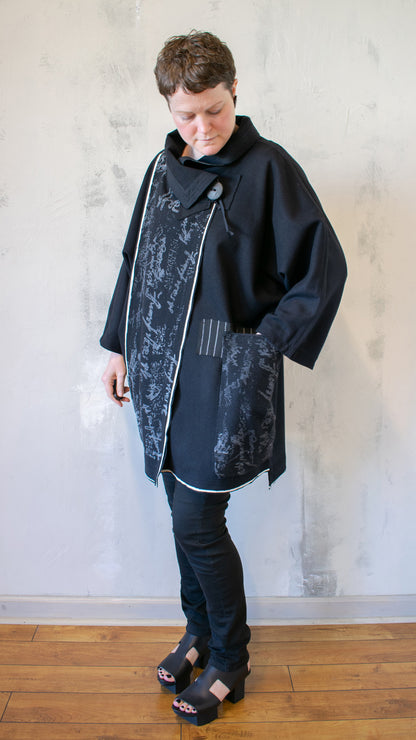 Graffiti Wool Coat