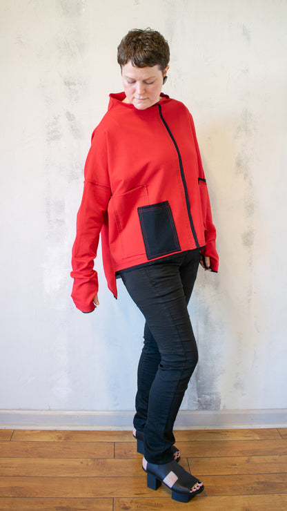 Patch Pocket Tunic in Red