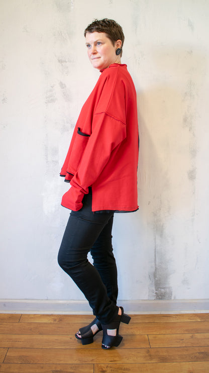 Patch Pocket Tunic in Red