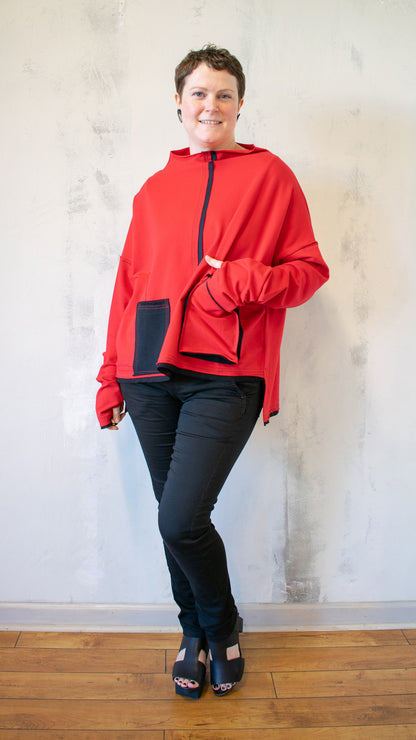 Patch Pocket Tunic in Red