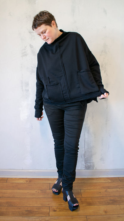 Patch Pocket Tunic in Black