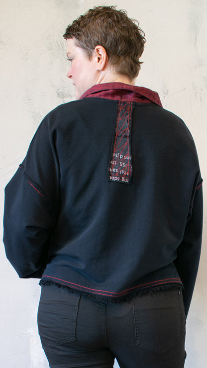 Red Graffiti Crop Jacket
