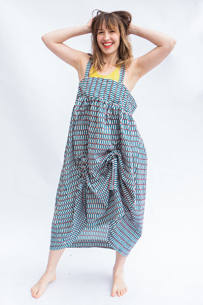 Snack Dress, Handwoven Stripe