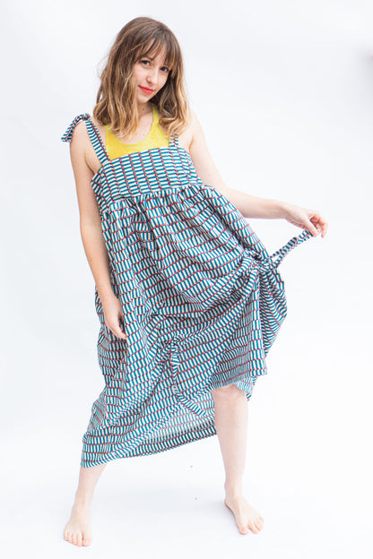 Snack Dress, Handwoven Stripe