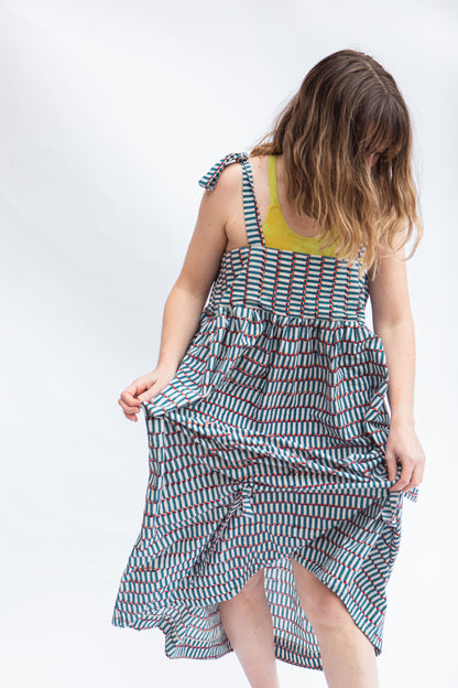 Snack Dress, Handwoven Stripe