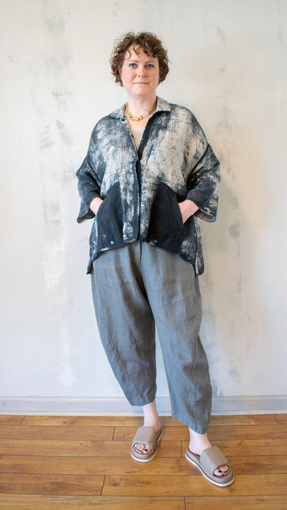 Cropped Tent Shirt Jacket