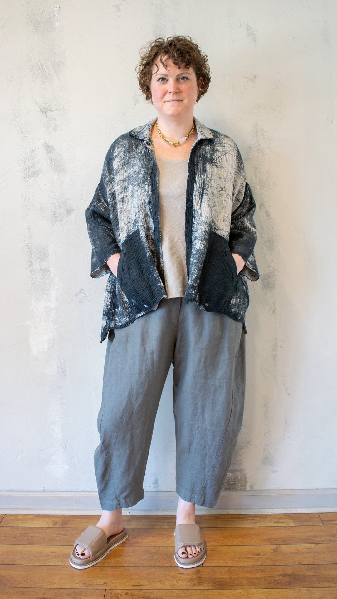 Cropped Tent Shirt Jacket
