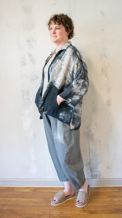 Cropped Tent Shirt Jacket