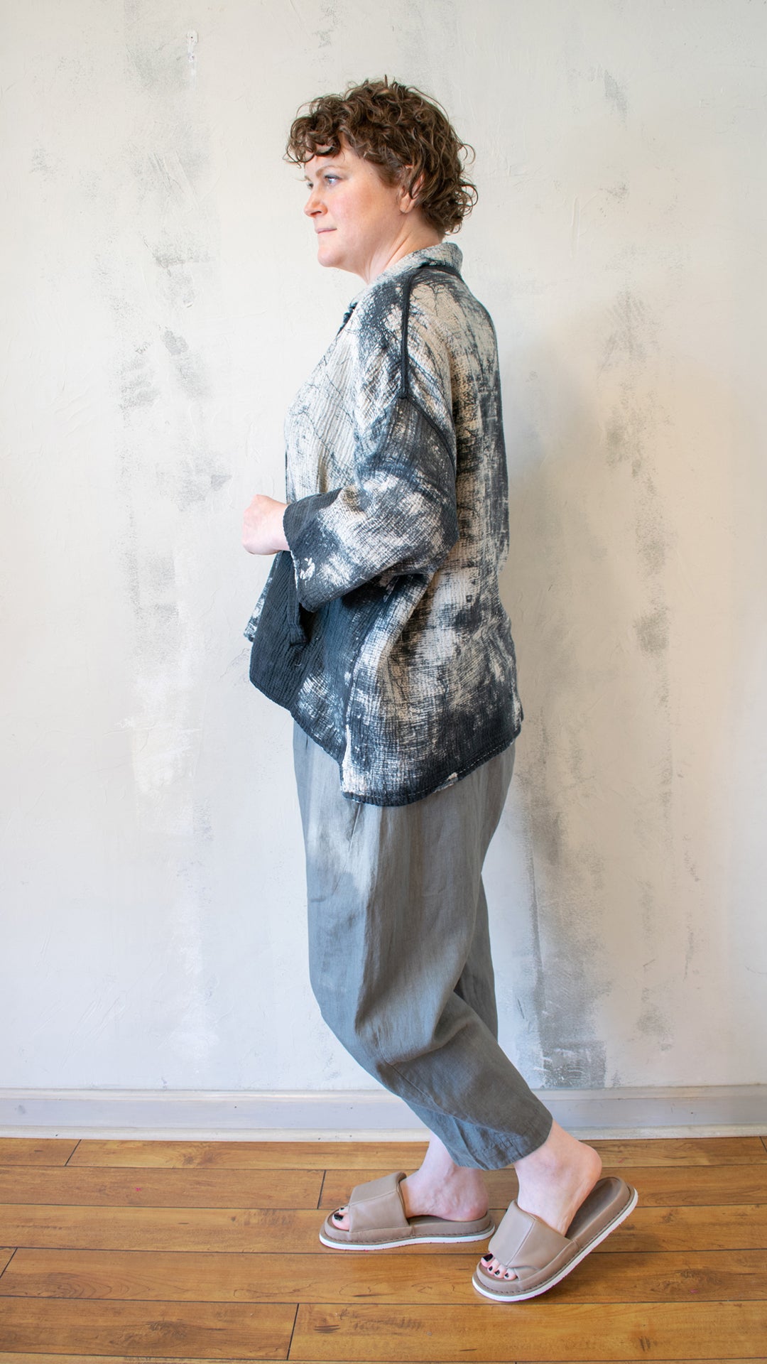 Cropped Tent Shirt Jacket