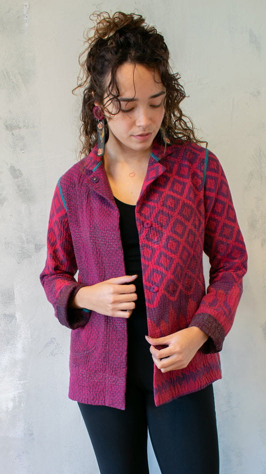 OV4022-CRED001S COTTON OVERDYE KANTHA SIMPLE JKT