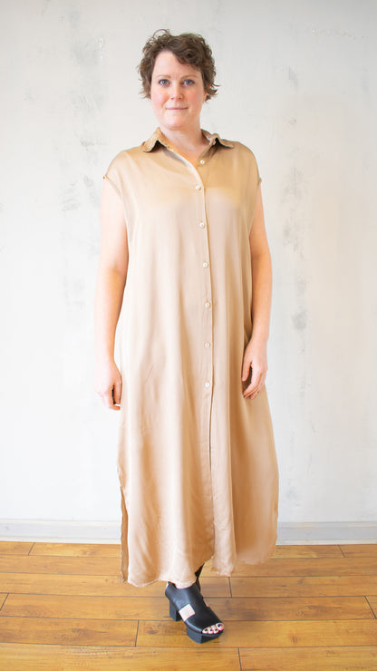 Sleeveless Button Down Dress