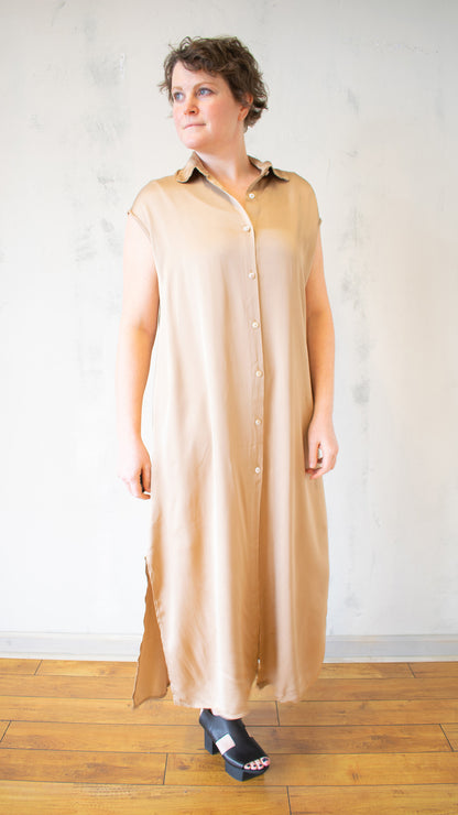 Sleeveless Button Down Dress