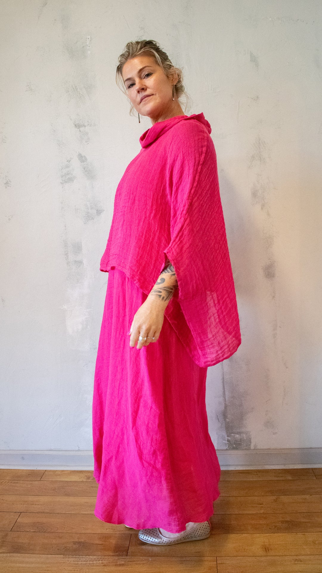 Cowl Neck Poncho Top