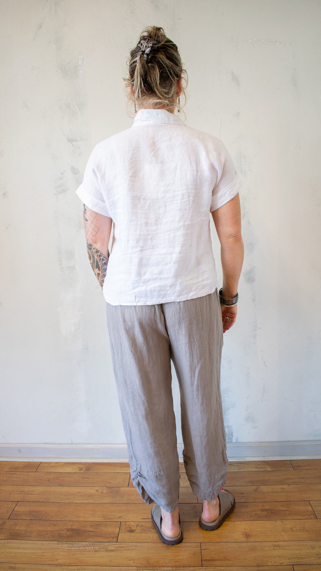 Tie-Front Button-Up