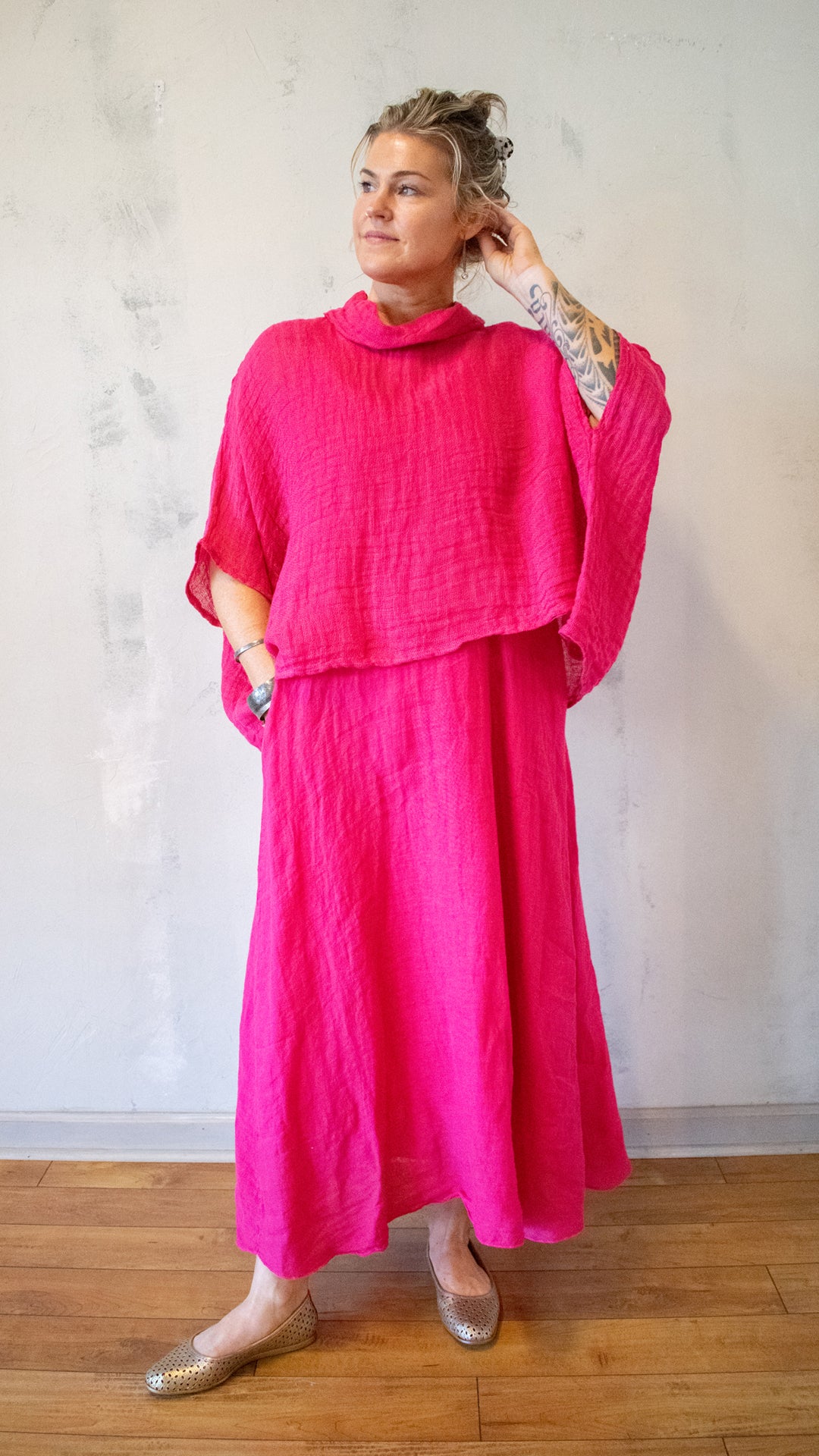Cowl Neck Poncho Top