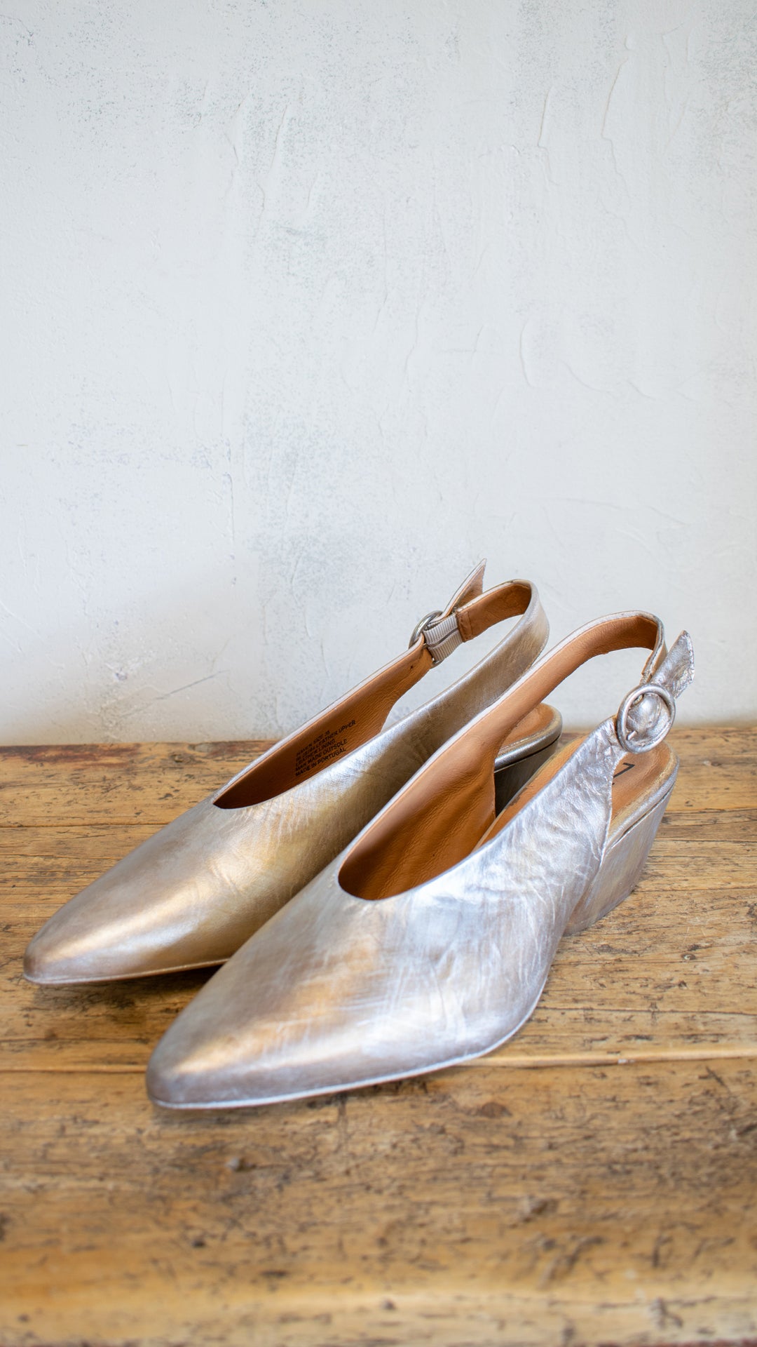 Mixed Metals Slingback Heel (Multiple Colors)