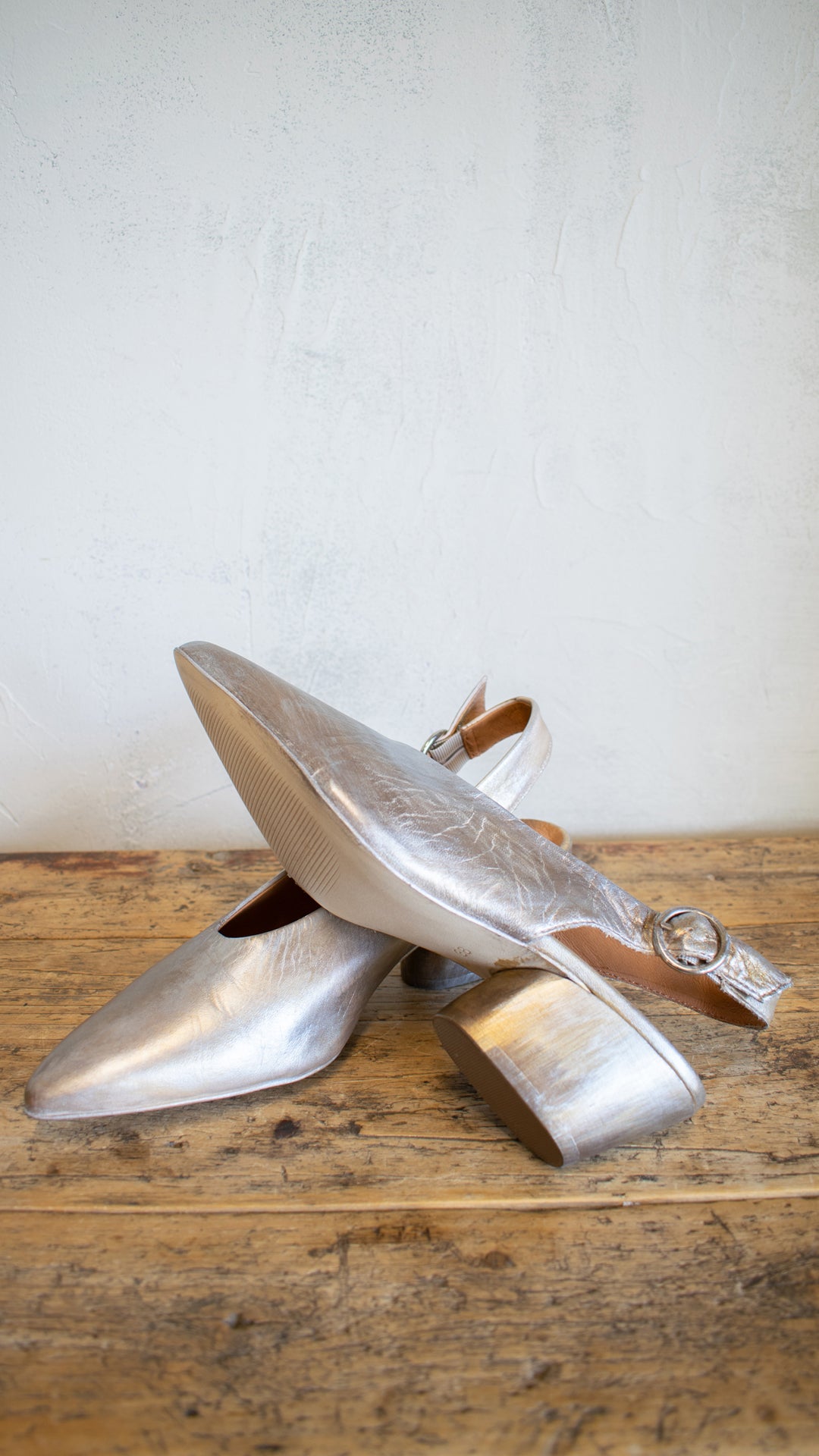 Mixed Metals Slingback Heel (Multiple Colors)