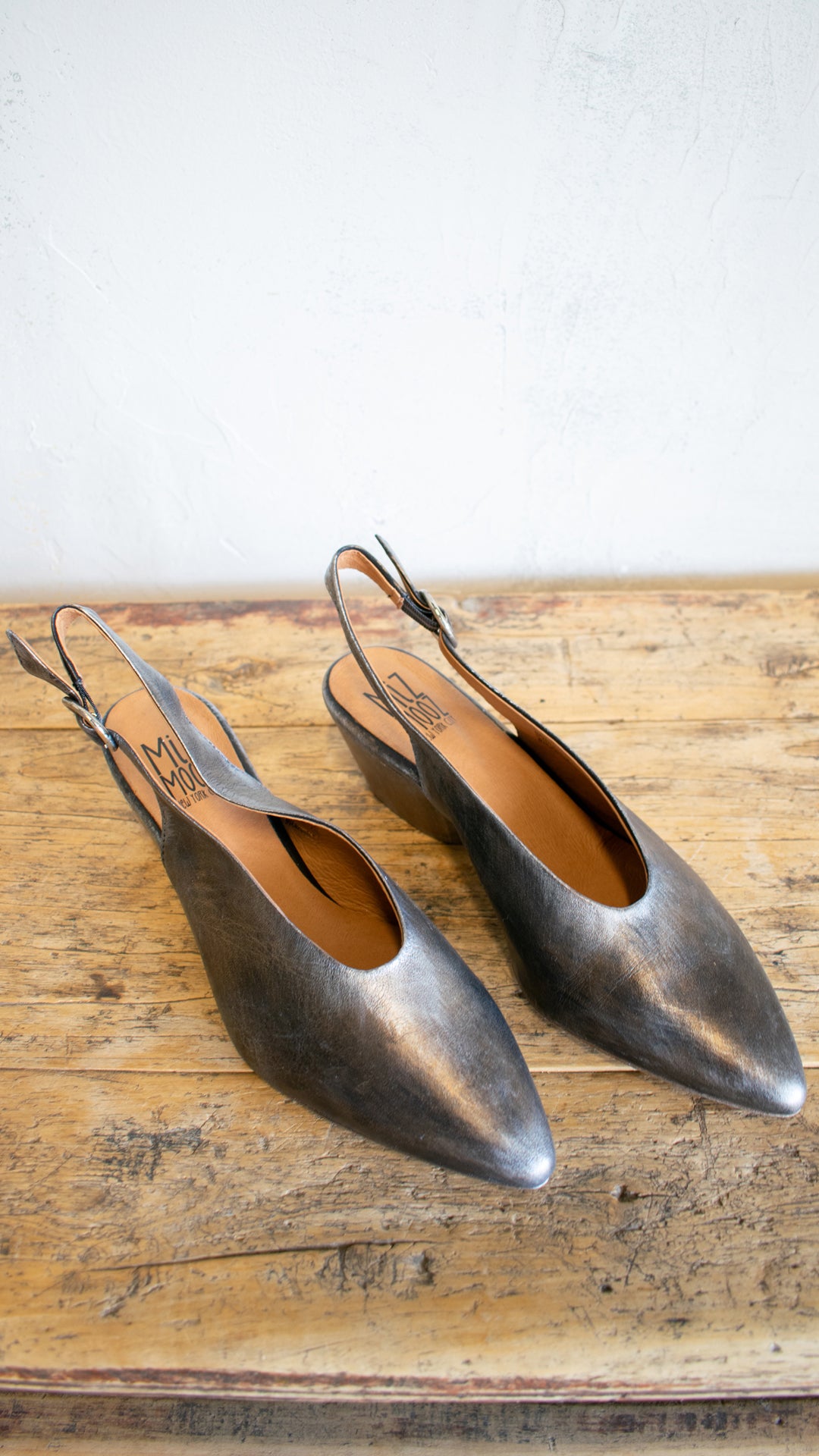 Mixed Metals Slingback Heel (Multiple Colors)