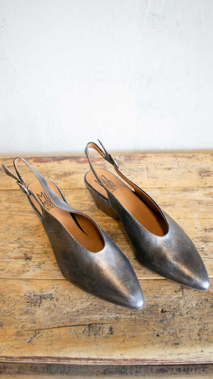 Mixed Metals Slingback Heel (Multiple Colors)