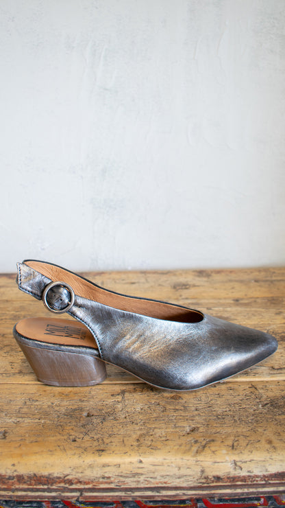 Mixed Metals Slingback Heel (Multiple Colors)