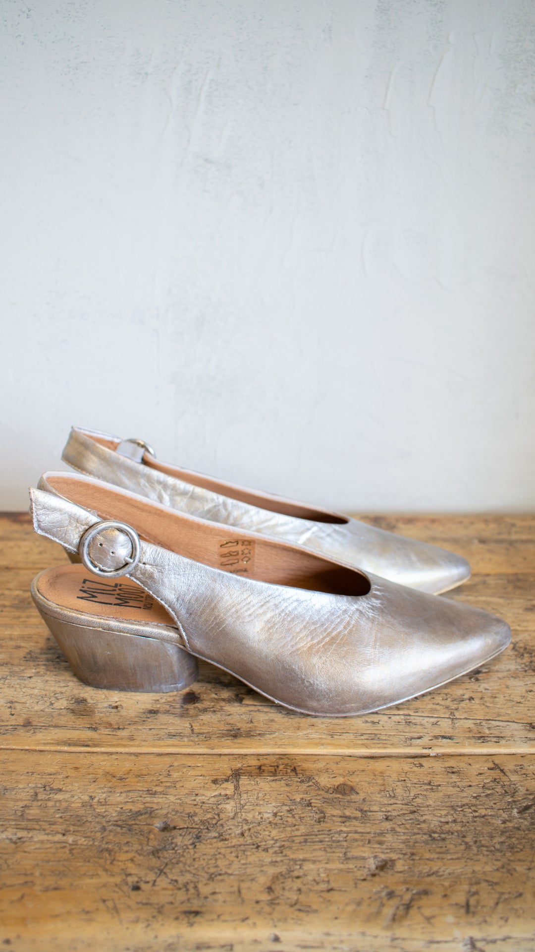 Mixed Metals Slingback Heel (Multiple Colors)