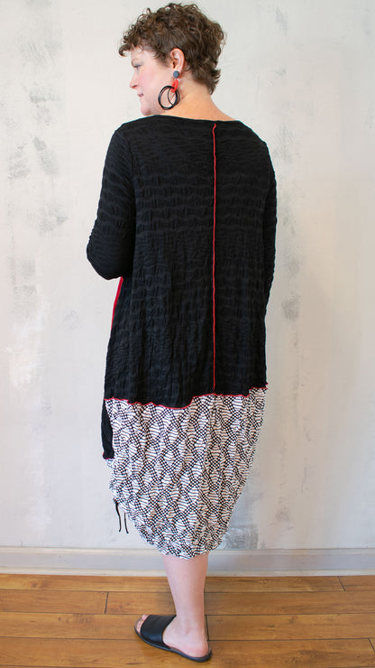 Patchwork Pucker Dress