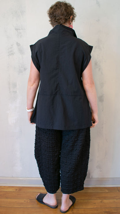 Taffeta Sleeveless Henley