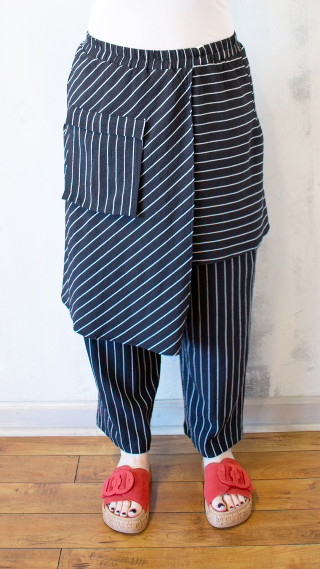 Stripe Apron Pant