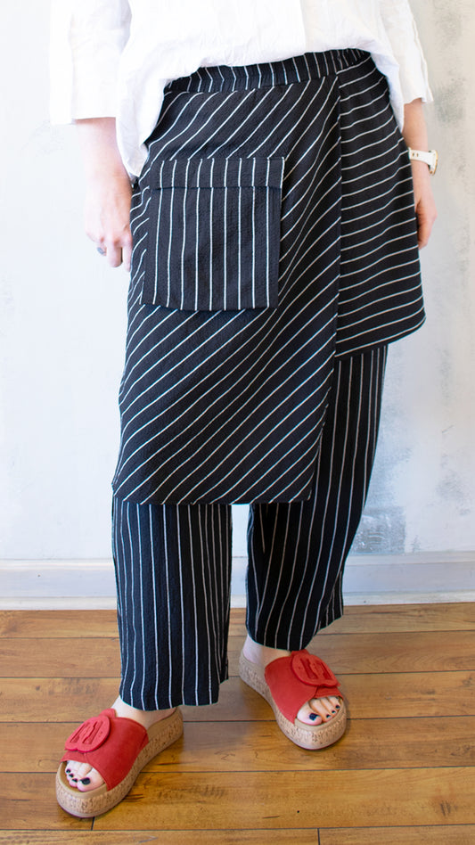 Stripe Apron Pant