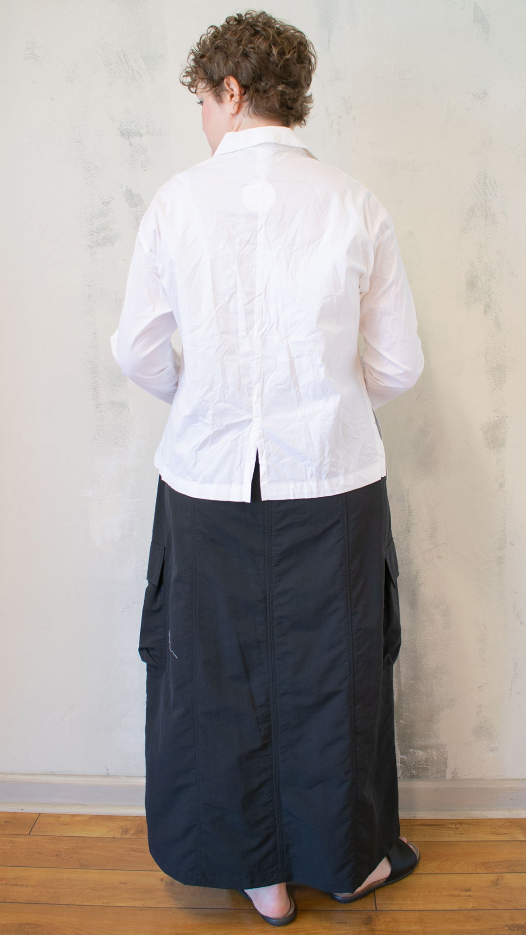 Crinkle Button Up
