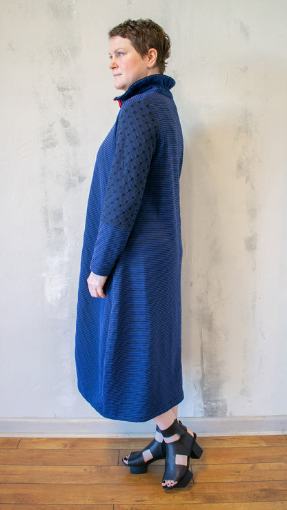 Blue Knit Dress
